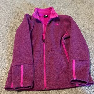 North Face girls hot pink fleece